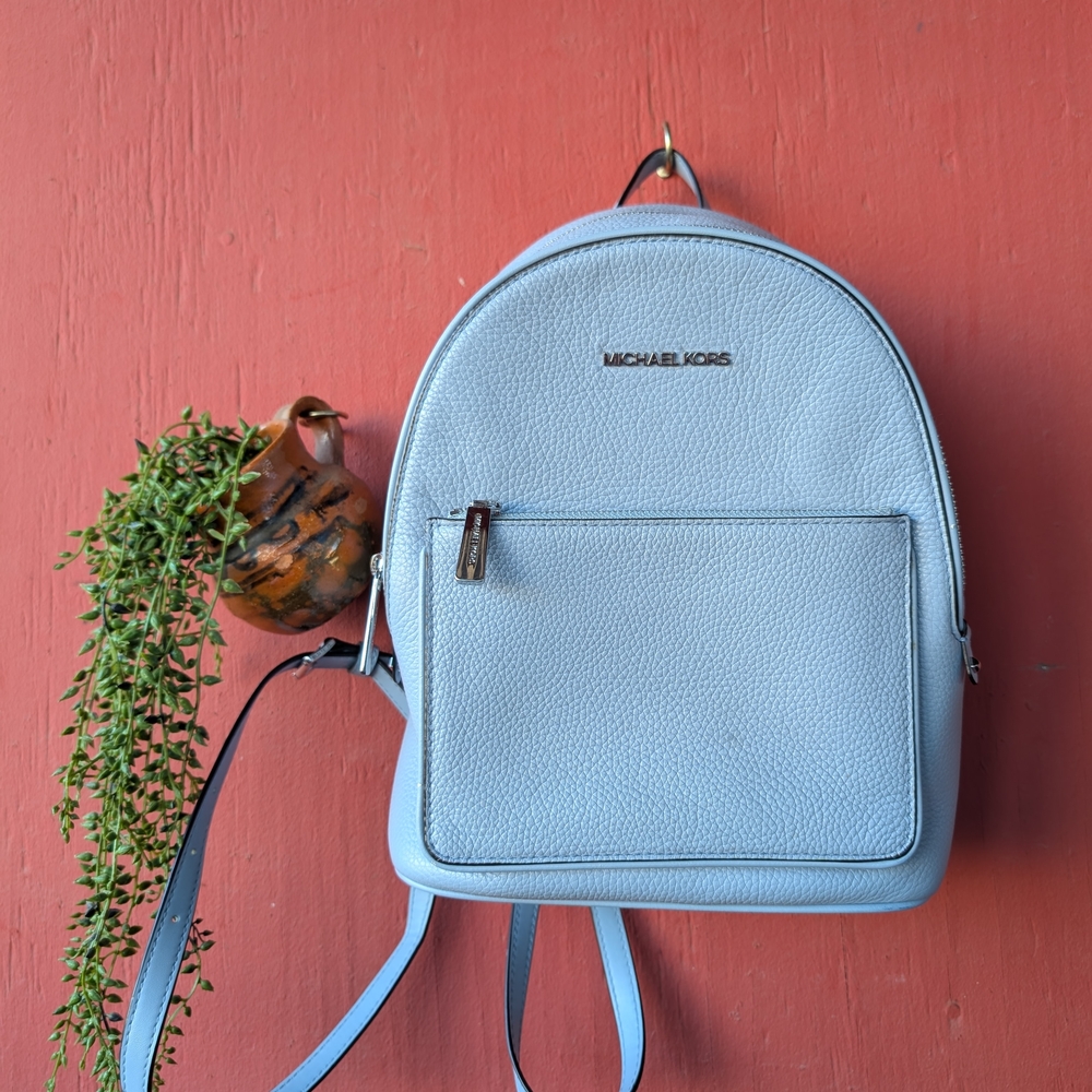Michael Kors Light Blue Backpack